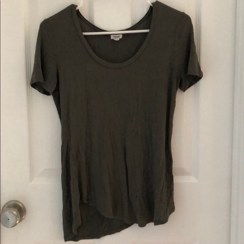 Army green garage t shirt